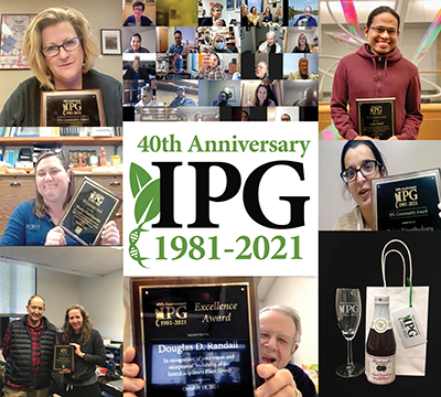 During the IPG's 40th Anniversary, five individuals were recognized with the IPG Community Award for their contributions to the plant biology community at MU. <br><br><a href=https://ipg.missouri.edu/feature-stories/IPGrecog_12312021.cfm>READ MORE>></a>