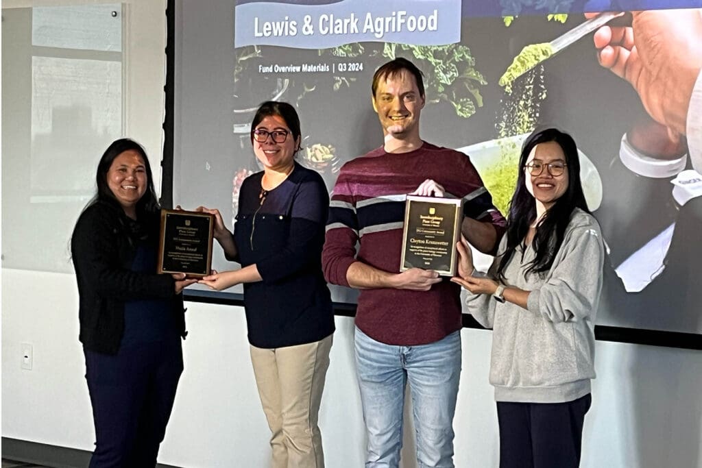 Huda Ansaf and Clayton Kranawetter presented with IPG Community Awards